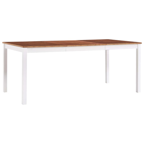 Maison Madeleine -  9 Piece Dining Set Pinewood White and Brown